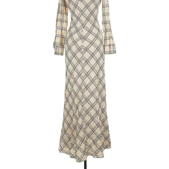 Zara plaid print maxi dress - Size M - Picture 2 of 2